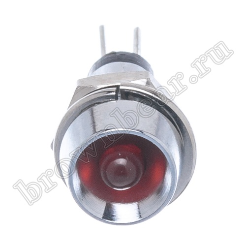 Светодиод 12В в корпусе индикаторный, красный, 7.0 mcd фото 4