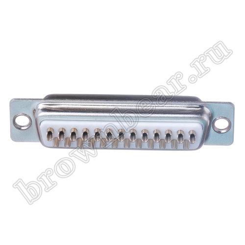 Разъем D-SUB 25 контактов, гнездо на кабель, пайка DB-25F фото 3