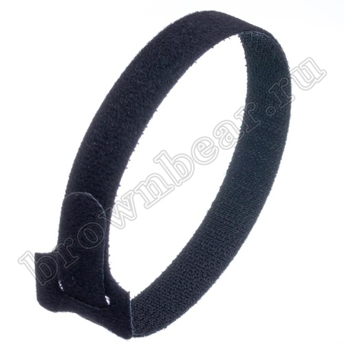 Стяжка (хомут) на липучке 310х16 мм, многоразовая, черная, упаковка 20 шт. MGT-310BK фото 7