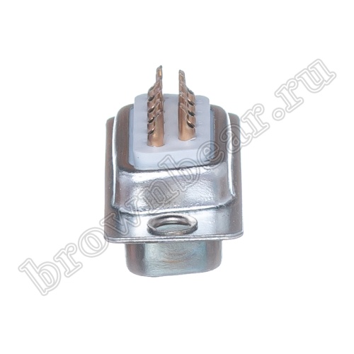 Разъем D-SUB   9 контактов, вилка на кабель, пайка, тип 2 DB-9M фото 2