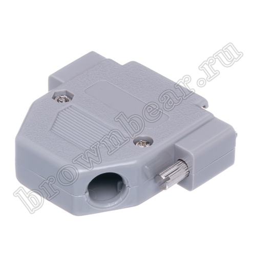 Корпус разъема D-SUB 25 контактов, выход кабеля 45 градусов, серый DP-25CR фото 3