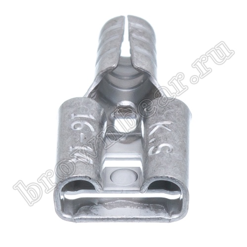 Клемма плоская обжимная 6.3 мм, гнездо на провод 1.5 - 2.5 мм², кратно 100шт., РП-М TA-2F фото 4