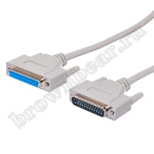 Кабель (шнур) RS-232 DB25F-DB25M, 25 проводов, 3 метра фото 2