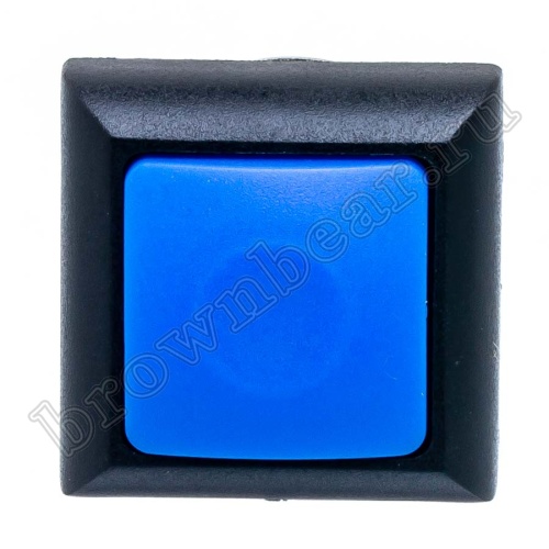 Кнопка влагозащищенная IP67 без фиксации, квадратная на блок, НР, синяя PSW-8-Bl фото 4