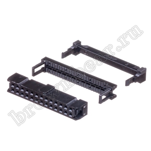 Разъем IDC 2х13 розетка на плоский кабель, шаг 2.54мм IDC-26 фото 5