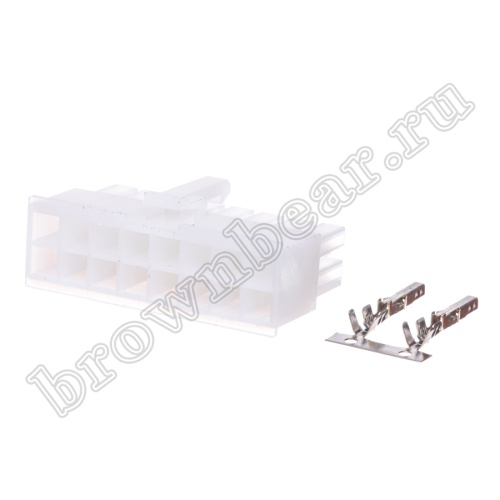 Разъем питания Mini-Fit 16 контактов, гнездо на кабель, шаг 4,2мм MF-16F фото 2