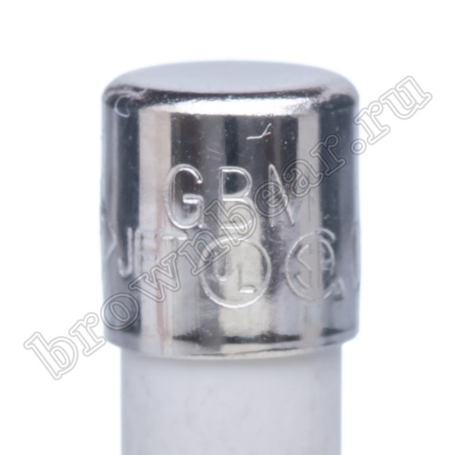 Предохранитель 5х20 мм, цилиндрический, керамический, быстрый, 15А/250В (GBM) фото 6
