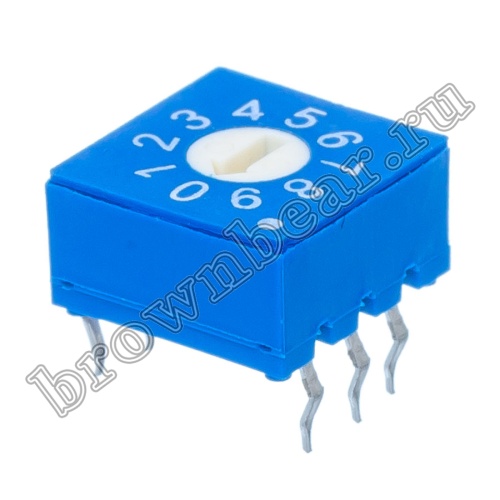 Переключатель Dip-Switch 10 позиций, поворотный SWD10
