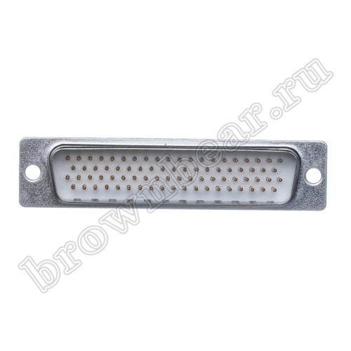 Разъем D-SUB  78 контактов высокой плотности, вилка на кабель, пайка, тип 2 DHS-78M фото 3