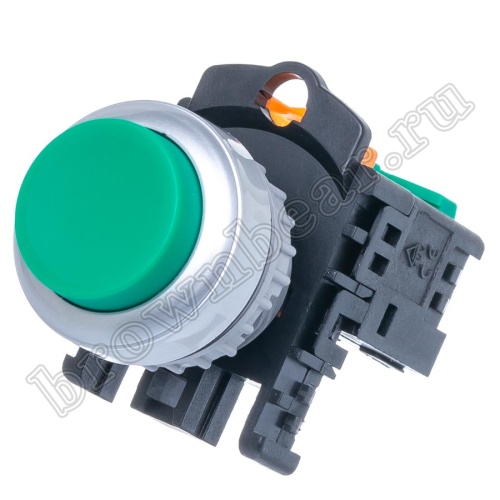 Кнопка управления выступающая, с фиксацией, d 30 мм, НР, зеленая TN2BAG-1A