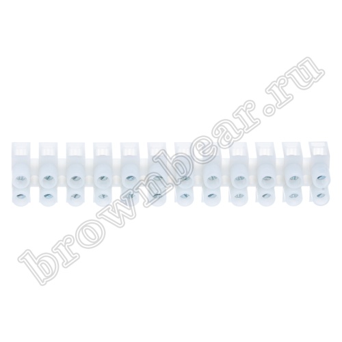 Клеммник ЗВИ зажим винтовой изолированный, 12 пар, 0.75 - 2.5 мм² TLB-100W-12P фото 5