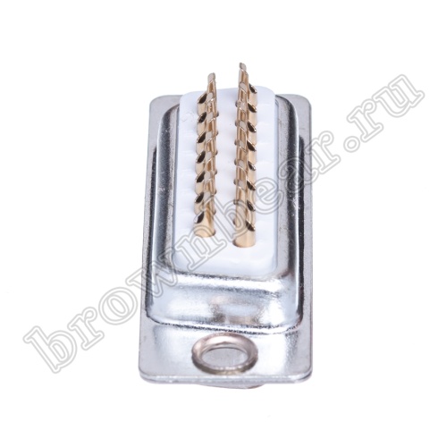 Разъем D-SUB  15 контактов, гнездо на кабель, пайка, тип 2 DB-15F фото 7