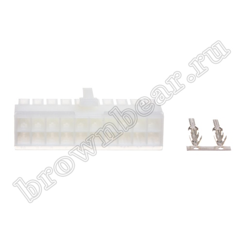 Разъем питания Mini-Fit 20 контактов, гнездо на кабель, шаг 4,2мм MF-20F фото 3