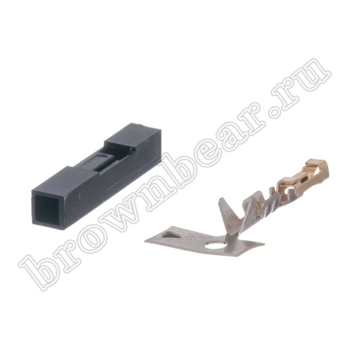 Разъем 1х1 гнездо на кабель, шаг 2.54мм, с контактом фото 5