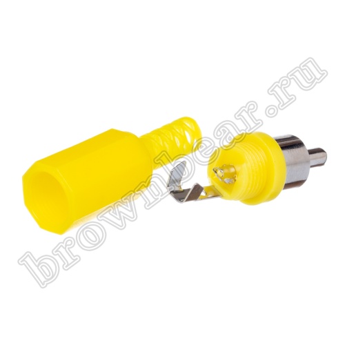 Разъем RCA-тюльпан, вилка на кабель, желтый RPC-1-Y фото 6