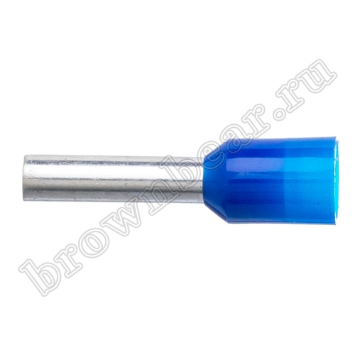 Кабельный наконечник штыревой втулочный изолированный НШВИ 10 мм, под опрессовку на провод 2.5 мм², упаковка 100шт. TIC-2.5-10 фото 2
