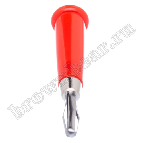 Разъем Banana штекер, тип 2, красный фото 3