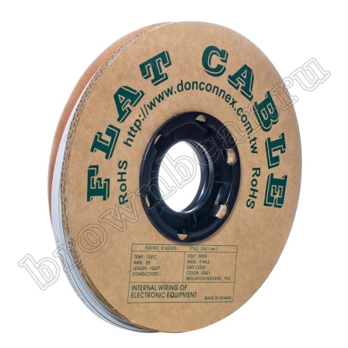 Кабель плоский, шлейф 6 проводников, шаг 1.27 мм фото 2