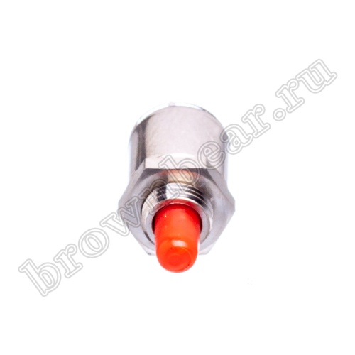 Кнопка без фиксации в металлическом корпусе, 2.8 мм круглая на блок, НР, 220В, красная PSW-4-R фото 3