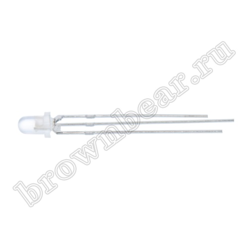 Светодиод индикаторный двухцветный d=3мм, красный/зеленый 1.5/2.5mcd фото 2