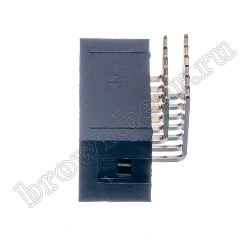 Разъем IDC 2х7 вилка на плату, шаг 2.54мм, прямой угол BH-14R фото 3