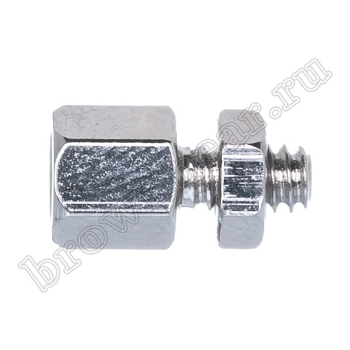 Винт шестигранный L=5мм для разъемов D-SUB, с внутренней резьбой 4-40 UNC, в комплекте гайка, упаковка 100шт. SCR-15/CA-0240 фото 5