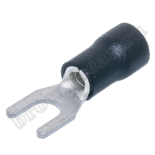 Клемма вилочная обжимная тип "U" 4.3 мм, на провод 2.5 - 4.0 мм², изолированная, кратно 100шт. TYI-3.5-4