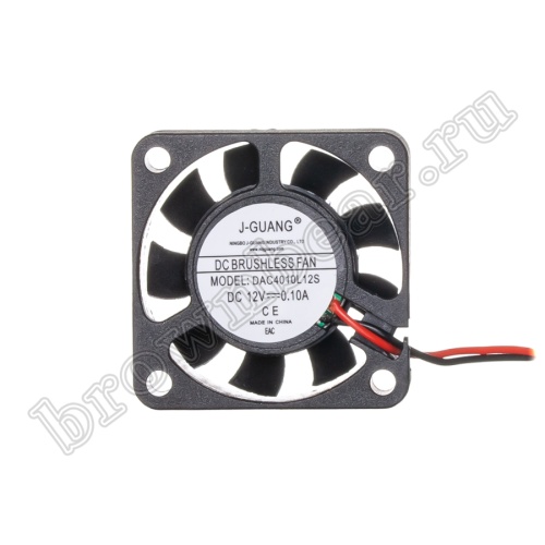 Вентилятор для корпуса 40х40х10, DC 12В, 0.10А, подшипник скольжения DAC4010L12S