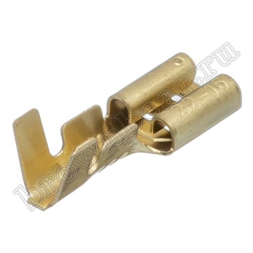 Клемма плоская обжимная 4.8 мм, гнездо на провод 1.3 - 2.0 мм², кратно 100шт., РП-М TA5-3.5FO фото 3