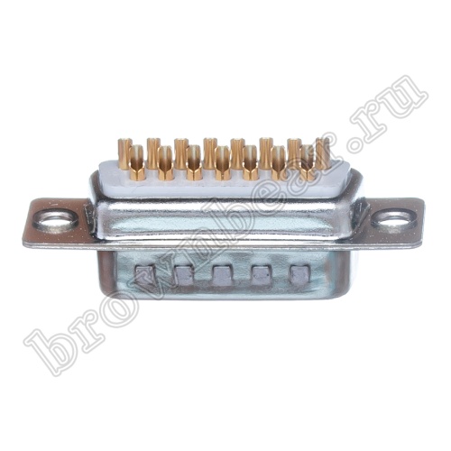 Разъем D-SUB  15 контактов, вилка на кабель, пайка, тип 2 DB-15M фото 6