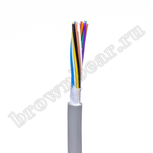 Кабель сигнальный коммуникационный 15 проводов, 28AWG, бухта 50м, неэкранированный, серый - фото 4