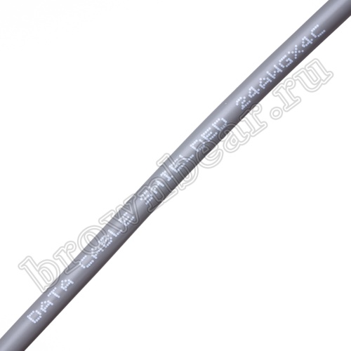 Кабель сигнальный коммуникационный 4 провода, 24AWG, бухта 50м, экранированный, серый SIN YU фото 3