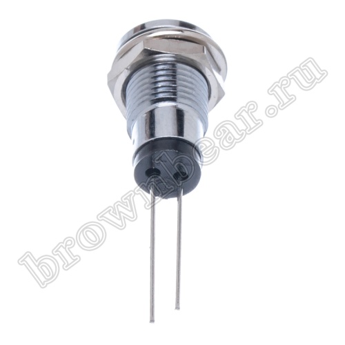 Светодиод 12В в корпусе индикаторный, красный, 12.0 mcd фото 2