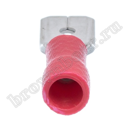 Клемма плоская обжимная 6.3 мм, вилка на провод 0.25 - 1.5 мм², изолированная, кратно 100шт., РПИ-П TAI-1.25M фото 2