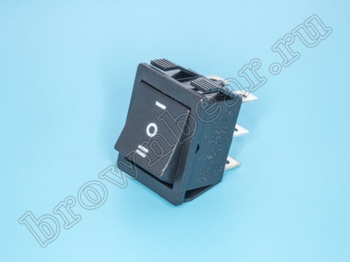Выключатель 220В 6 контактов 29х22мм, черный, вкл-выкл-вкл SWR-79 фото 6