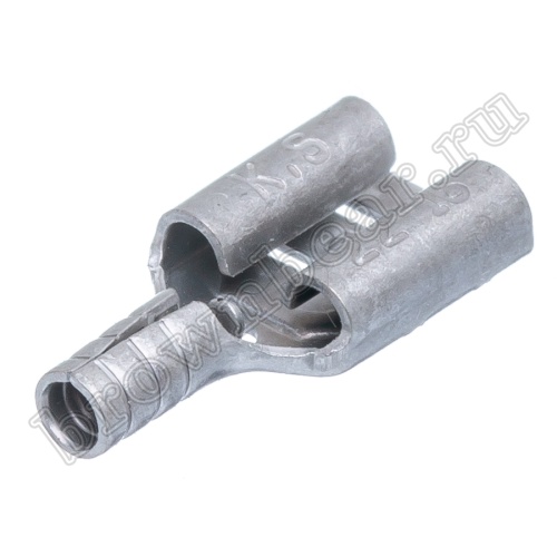 Клемма плоская обжимная 6.3 мм, гнездо на провод 0.5 - 1.5 мм², неизолированная, кратно 100шт., РП-М TA-1.25F фото 3