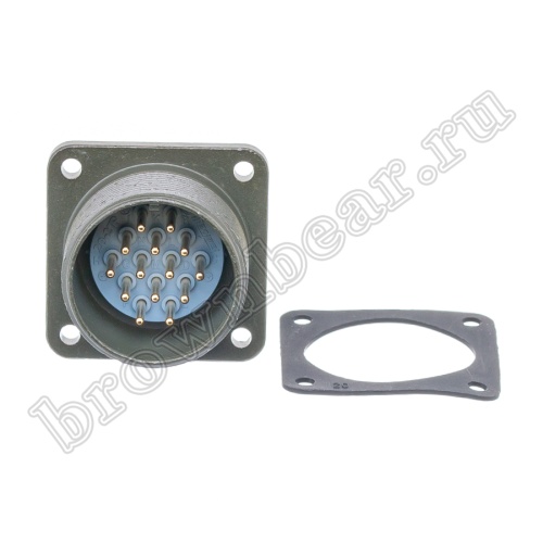 Разъём промышленный круглый MIL-5015 серии MS 14 контактов, вилка на блок фото 2