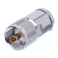 Разъем UHF вилка на кабель, RG-8, пайка UHF-S8P