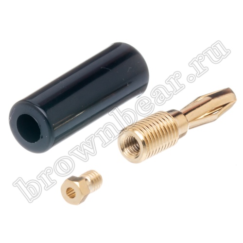 Разъем Banana штекер, тип 4, черный TS-4B фото 3