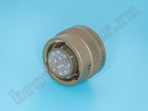 Разъём Amphenol серии 62IN, 10 контактов, розетка на кабель, тип 12,  байонетный 62IN-56T-12-10S