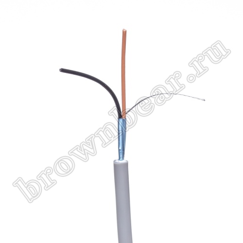 Кабель сигнальный коммуникационный 2 провода, 26AWG, бухта 50м, экранированный, серый SIN YU
