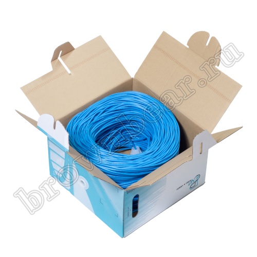 Кабель Витая пара, 4 пары, медный, 5е категория, многожильный, синий, PCnet,  бухта 300м PCnet фото 3