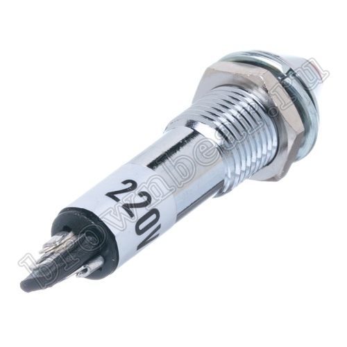 Лампа неоновая  индикаторная с резистором 220В  в корпусе, красная фото 3