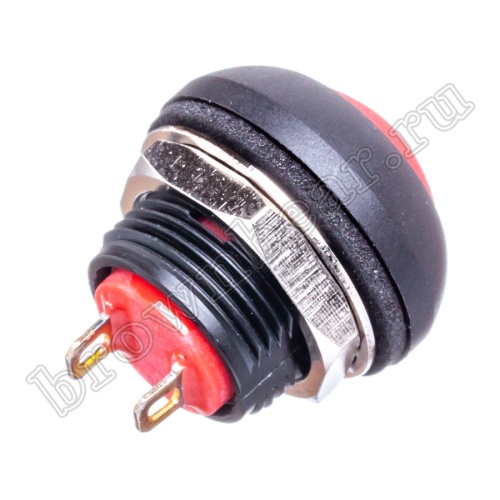 Кнопка влагозащищенная IP67 без фиксации, 12мм круглая на блок, НР, красная PSW-7-R фото 4