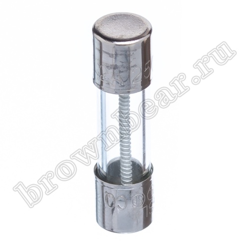 Предохранитель 5х20 мм, цилиндрический, стеклянный, с задержкой, 2А/250В (GSL) фото 2