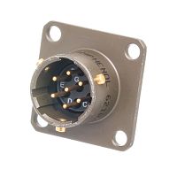 Разъём Amphenol серии 62IN, 7 контактов, вилка на блок, тип 10, байонетный 62IN-12E-10-7P