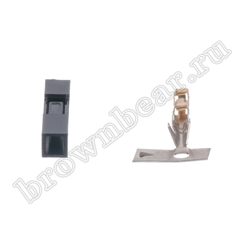 Разъем 1х1 гнездо на кабель, шаг 2.54мм, с контактом фото 4