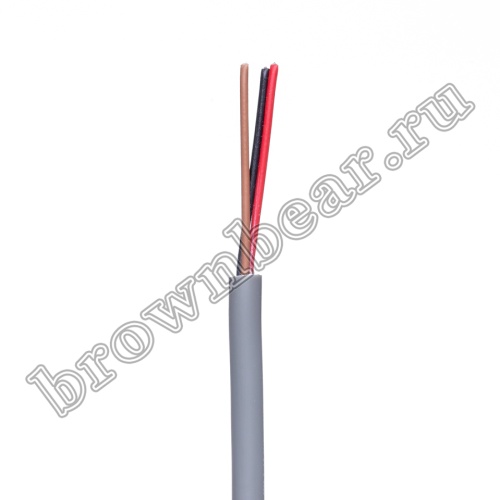 Кабель сигнальный коммуникационный 3 провода, 26AWG, бухта 50м, неэкранированный, серый - фото 2