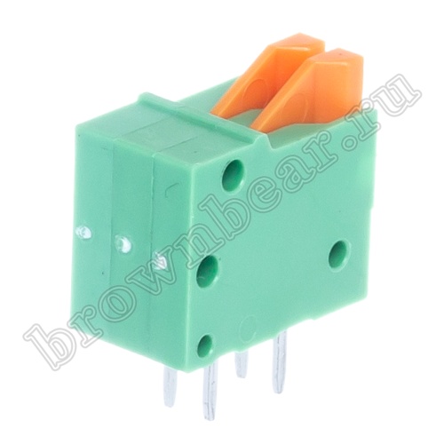Клеммник нажимной на плату, 3 контакта, 2.54 мм, угловой TB-07AR фото 4