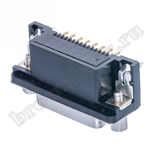 Разъем D-SUB 15 контактов, гнездо на плату, прямой угол  9.4мм DRB-15FB фото 9